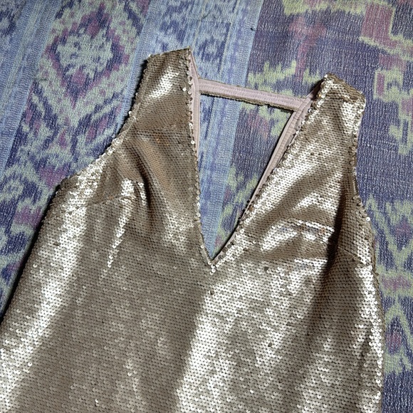 Anthropologie V-Neck Sequin Dress Tunic - Picture 7 of 9